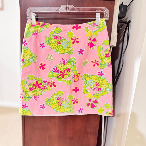 Lilly Pulitzer Pink and Green Turtle Skirt - Picture 1 of 3